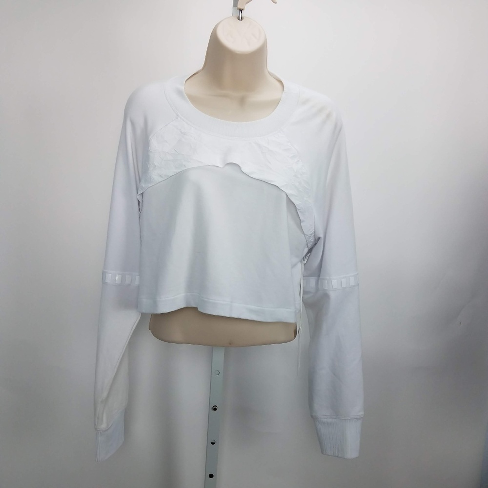 Lime & Vine Crop Sweater Athleisure Sz M White
